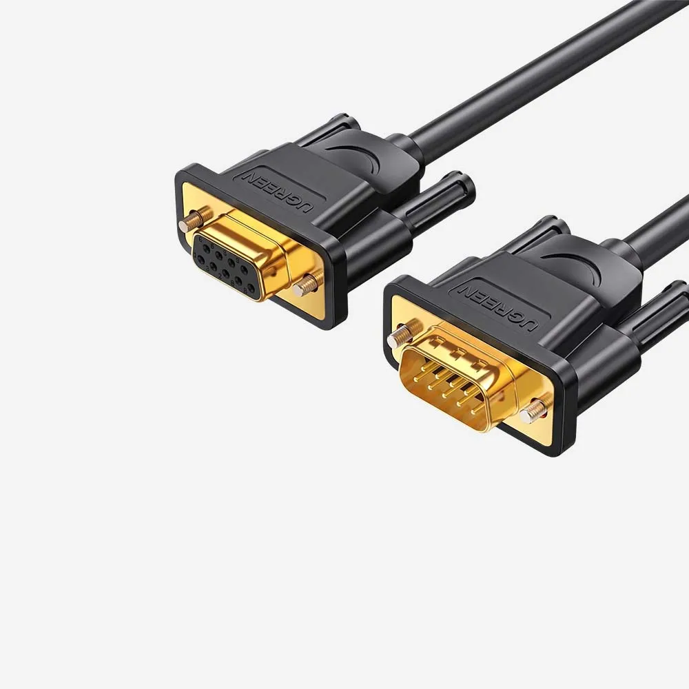 [20147] UGREEN 20147 RS232 DB9 Male to Female 3m Cable Black