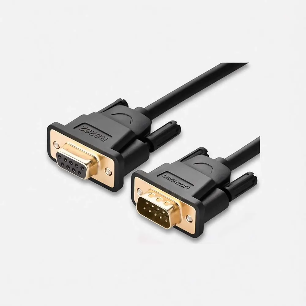 [20147] UGREEN RS232 DB9 Male to Female 3m Cable Black (20147)