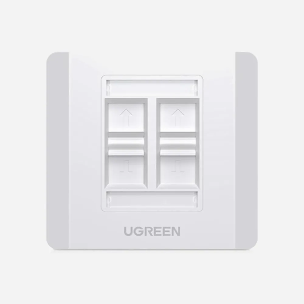 [80443] UGREEN 80443 4 Port Wall Face Plate 1pc