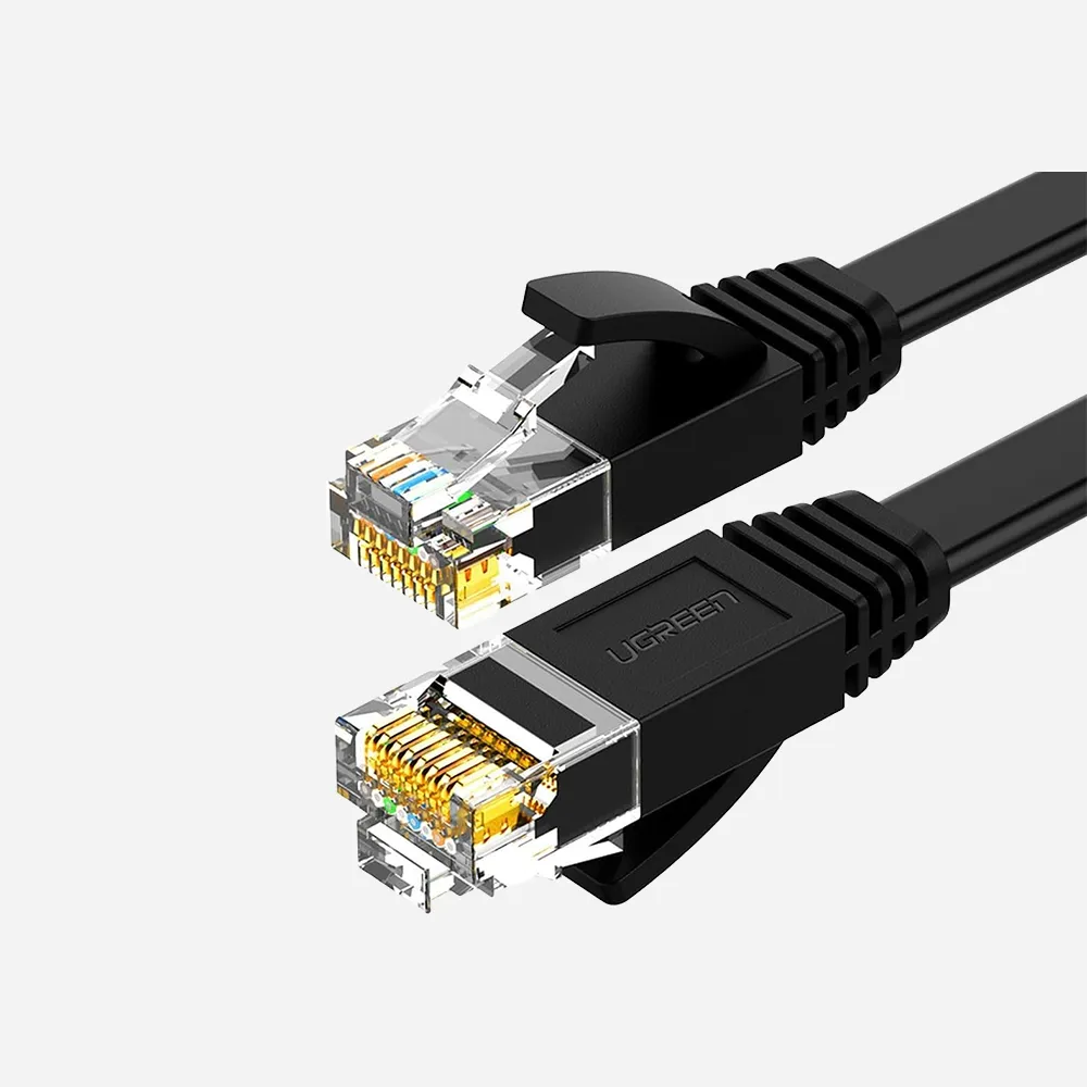 [50181] UGREEN Cat 6 U/UTP 20m Ethernet Flat Cable Black (50181)