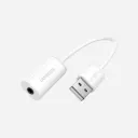 UGREEN 30712 US206 USB-A Male to 3.5mm Aux Cable White