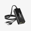 UGREEN 30985 USB Ethernet Adapter Micro USB-Connector USB 2.0 Power Cable for Power Supply TV Stick Black