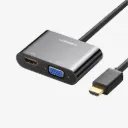 UGREEN 40744 CM101 HDMI to VGA + HDMI Converter Black