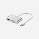 UGREEN 20421 MD115 Mini DP to HDMI+VGA Converter Silver