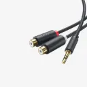 UGREEN 10547 AV109 25cm 3.5mm Male to 2RCA Female Cable Gray