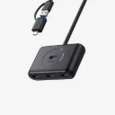 UGREEN 40850 USB 3.0 Hub with OTG USB-C Plug CR113 USB 3.0 with USB-C Port 1m Black
