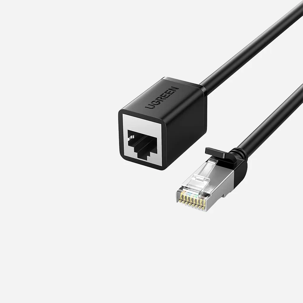 [11281] UGREEN 11281 NW112 Extension Cable Ethernet RJ45 Cat 6 FTP 1000Mbps 2m Black
